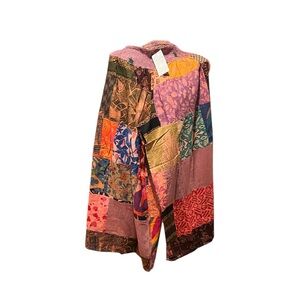 #64 NWT 💯 Cotton patchwork wide leg pants